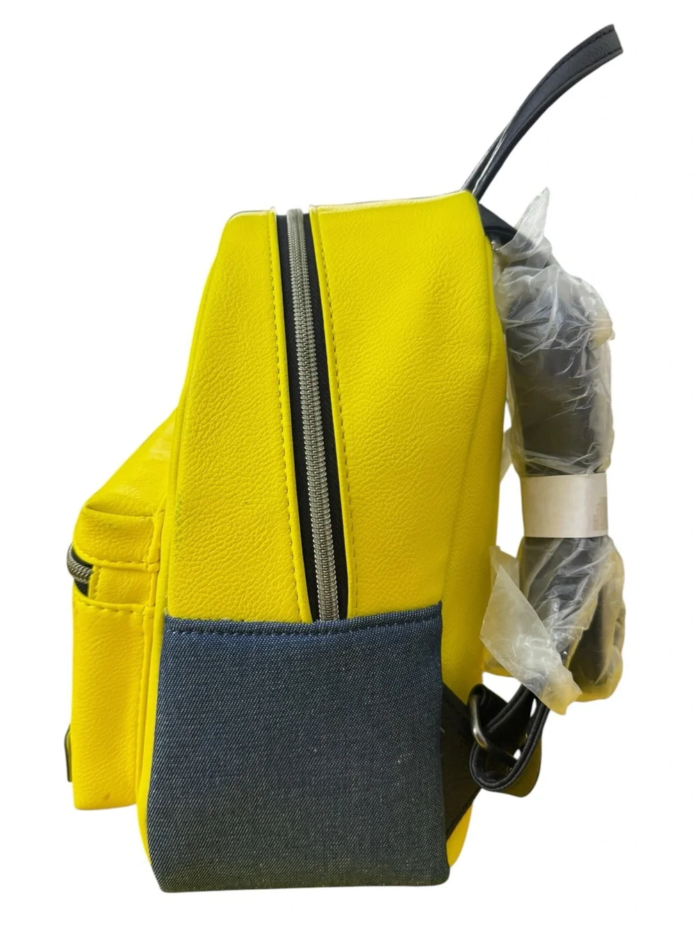 Coraline Yellow Mini Backpack with Button Accent
